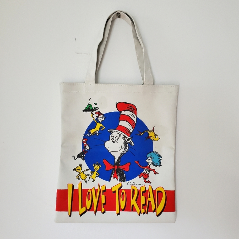 Cat In The Hat Dr. Seuss Graphics Mini Canvas Tote Bag (1997)